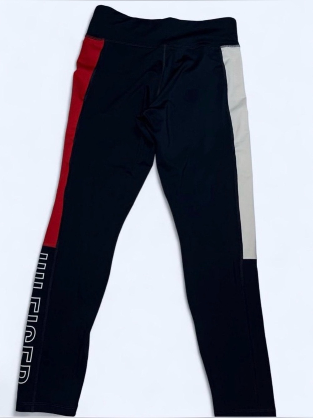 NWOT Tommy Hilfiger Women's leggings Navy Blue with White and Red Stripes Large - Picture 3 of 7